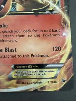 Charizard EX - 11/106 - Pokemon Flashfire XY Ultra Rare Card NM - Image 3