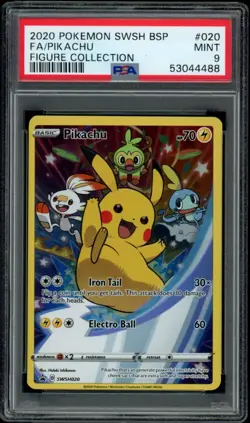 2020 Pokemon Pikachu SWSH020 SWSH: Sword & Shield Promo Cards Holo PSA 9 - Image 1
