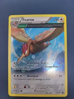2015 Pokemon FEAROW Black Star Promo HOLO Foil Rare XY Series Card #XY57 SWIRL - Image 1