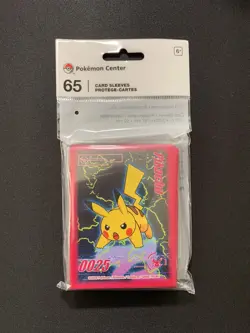 Pokemon Center Pikachu Neon Charge Card Sleeves New Sealed 65 - Image 1