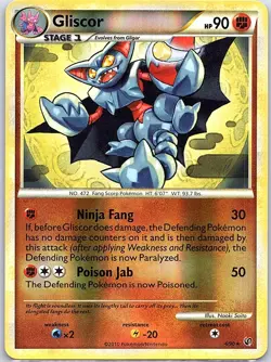Gliscor 4/90 Reverse Holo Undaunted - Pokemon Card - NM - Image 1