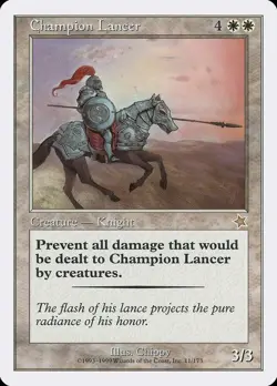 Champion Lancer Starter 1999 NM White Rare MAGIC THE GATHERING CARD ABUGames - Image 1
