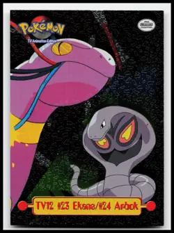 TV12 #23 Ekans/ #24 Arbok TV Animation Topps Holo Foil Pokemon Card - Image 1