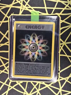 🔥 Rainbow Energy 80/82 🔥 Non Holo Rare Team Rocket Set Pokemon Card WOTC - Image 1