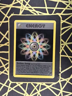 🔥 Rainbow Energy 80/82 🔥 Non Holo Rare Team Rocket Set Pokemon Card WOTC - Image 2