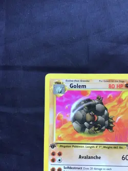 Pokemon Cards: Fossil 1st Edition Uncommon: Golem 36/62 - Image 2