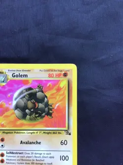 Pokemon Cards: Fossil 1st Edition Uncommon: Golem 36/62 - Image 3