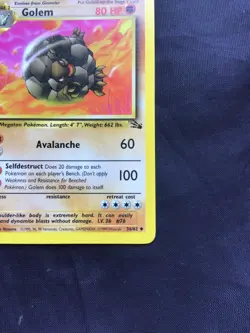 Pokemon Cards: Fossil 1st Edition Uncommon: Golem 36/62 - Image 4
