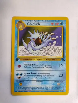 Pokemon Card: Golduck 35/62 1st Edition Fossil NM + Psyduck 65/82 Team Rocket MP - Image 2