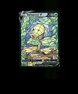 Fan-ART READ DESCRIPTION BELOW HOLO Bellsprout Card Stained Glass Pokemon p1 - Image 1