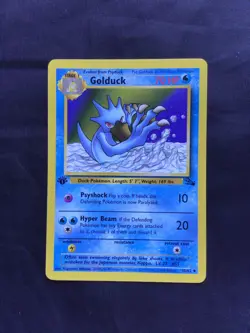 Pokemon Cards: Fossil 1st Edition Uncommon: Golduck 35/62 - Image 1