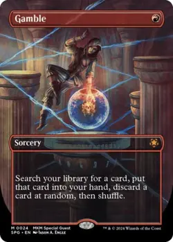 MTG English Gamble (Borderless) NM Foil Special Guests - Image 1