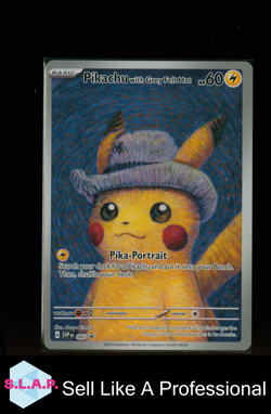 PIKACHU WITH GREY FELT HAT POKEMON 2023 ENGLISH SVP 085 PROMO CARD - Image 1