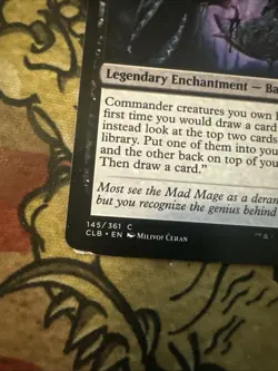Mtg Magic Baldurs Gate Miscut Misprint Square Corner Scion Of Halaster Card - Image 3
