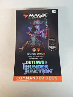 MTG Quick Draw *New Sealed* Outlaws Of Thunder Junction Commander Deck Ship OTJ - Image 1