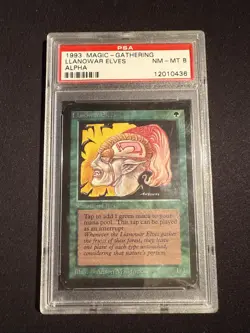 Magic The Gathering Alpha Llanowar Elves PSA 8 - Image 1