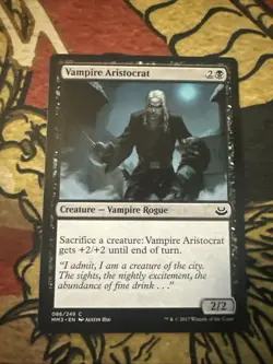 Mtg Magic Modern Masters 3 Back Missing Ink Vampire Aristocrat Misprint Error - Image 1