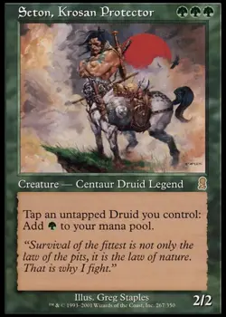 Magic the Gathering MTG Seton, Krosan Protector (267) Odyssey LP - Image 1
