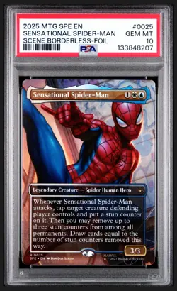 MTG Sensational Spider-Man Borderless FOIL Marvel's Spider-Man 25 -SSP 🔥 PSA 10 - Image 1