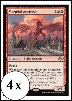 MTG - 4 x Vengeful Ancestor - Tarkir: Dragonstorm - Playset 4x x4 - Image 1