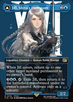 MTG Final Fantasy CHARACTER BORDERLESS R Jill, Shiva's Dominant #0378 - Image 1