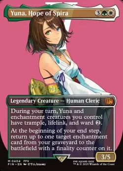 MTG Final Fantasy CHARACTER BORDERLESS M Yuna, Hope of Spira #0404 - Image 1