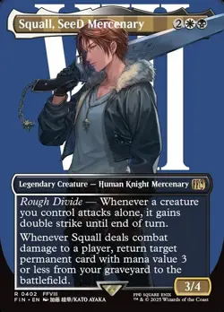 MTG Final Fantasy CHARACTER BORDERLESS R Squall, SeeD Mercenary #0402 - Image 1