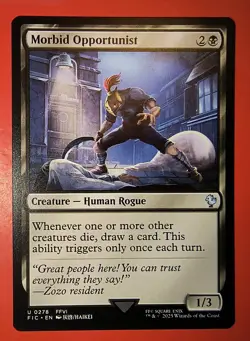 MTG, MAGIC: MORBID OPPORTUNIST, FIC, UNCOMMON, 0278- NM - REGULAR FINISH - Image 1