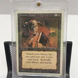 Magic the Gathering Demonic Tutor Revised Edition 3ED MP Vintage - Image 1