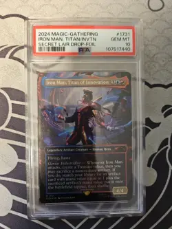 2024 MTG Marvel Secret Lair Drop -Iron Man, Titan of Innovation - Foil - PSA 10 - Image 1