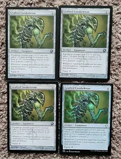 4x X4 Playset Grafted Exoskeleton Scars of Mirrodin Regular ONC NM-LP Mtg Magic - Image 1