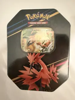 Pokemon TCG Crown Zenith Galarian Zapdos Tin Sealed - Image 1