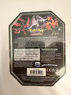 Pokemon TCG Crown Zenith Galarian Zapdos Tin Sealed - Image 2