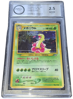 Pokemon - Meganium - AA 2.5 - 2000 Gold Silver to A New World - Holo - Vintage - Image 1