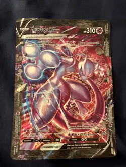 Pokemon Mewtwo V-Union Black Star Promo Jumbo Card. SWSH 161. Awesome Card. - Image 1