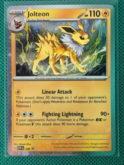 Jolteon Cosmos Holo Black Star Promo Pokemon Card SVP 169 - Image 1