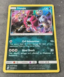 Pokemon Unified Minds Hoopa Holo Rare Card 140/236 NM - Image 1