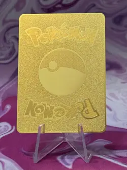 Pokemon 1st Edition CHARIZARD Base Set 1st Edition CUSTOM GOLD Metal Card - Image 2