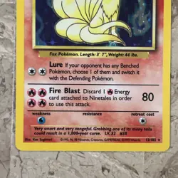 1999 Pokemon WOTC Base Set ~ Ninetales 12/102 Holo Rare ~ NM/NM+ - Image 3