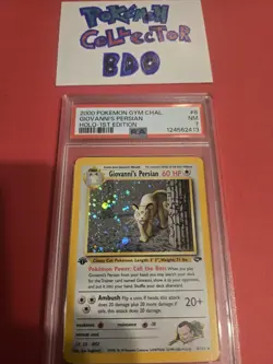 2000 POKEMON GYM CHALLENGE 1ST EDITION #8/132 GIOVANNI'S PERSIAN HOLO PSA 7 - Image 1