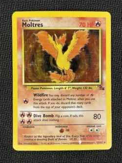 Moltres 12/62 MP Holo Rare Fossil 1999 Pokemon - Image 1