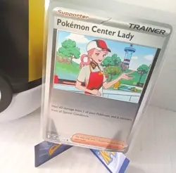 Pokemon Center Lady 123/132 Me01: Mega Evolution Reverse Holo - Image 1