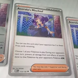 X3 Acerola's Mischief 113/132 - Mega Evolution - Pokemon - NM/M 2x Normal 1x RH - Image 3