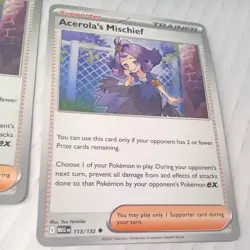 X3 Acerola's Mischief 113/132 - Mega Evolution - Pokemon - NM/M 2x Normal 1x RH - Image 4