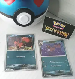 Pokemon Mega Evolution Nickit 089/132 & Theivul 090/132 Reverse Holo's NM Set - Image 1
