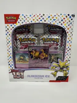 Pokemon TCG SV: Scarlet & Violet 151 Alakazam ex Collection Box Sealed 4 Packs - Image 1