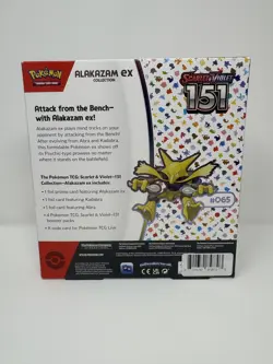 Pokemon TCG SV: Scarlet & Violet 151 Alakazam ex Collection Box Sealed 4 Packs - Image 2