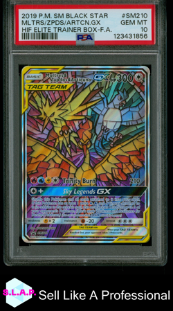 MLTRS/ZPDS/ARTCN.GX HIF ETB-F.A. POKEMON SM BLCK STR PRM 2019 SM210 PSA 10 - Image 1