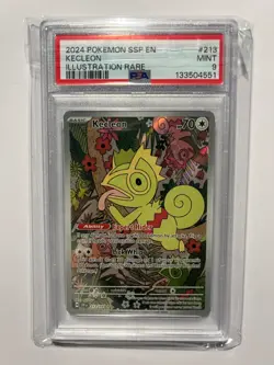 2024 POKEMON SSP EN-SURGING SPARKS ILLUSTRATION RARE #213 KECLEON PSA 9 - Image 1