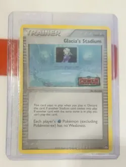 Pokemon TCG Glacia's Stadium Reverse Holo 76/108 EX Power Keepers Stamped Lp - Image 1